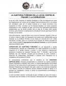 LA AUDITORIA FORENSE EN LA LUCHA CONTRA EL FRAUDE Y LA CORRUPCIÓN
