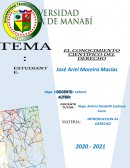 EL CONOCIMIENTO CIENTÍFICO DEL DERECHO