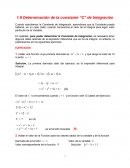 Determinación de la constante “C” de Integración