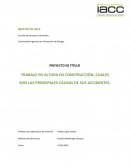 PROYECTO DE TÍTULO TRABAJO EN ALTURA EN CONSTRUCCIÓN, CUALES SON LAS PRINCIPALES CAUSAS DE SUS ACCIDENTES