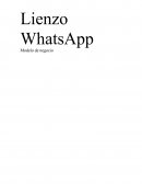 Lienzo modelo de negocio WhatsApp