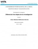 Etapas de investigación