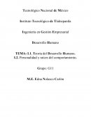Teoría del Desarrollo Humano. I.2. Personalidad y raíces del comportamiento