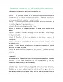 Derechos Humanos, Constitucion mexicana