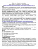 Ética y certificación del consultor