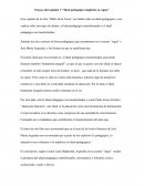 Ensayo del capítulo V “Ideal pedagógico implícito en Agua”