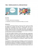Generalidades de la mercadotecnia