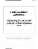 Anàlisi del llibre “El Príncep”