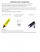 EXPERIMENTO CON LA LUMINISCENCIA