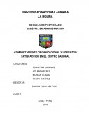 Teoría de satisfacción en el centro laboral