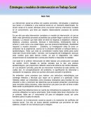 Trabajo Social, intervención social