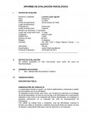 INFORME DE EVALUACIÓN PSICOLÓGICA