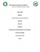 Planeacion de requerimientos de materiales