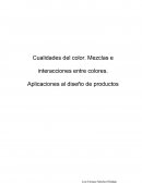 Cualidades del color. Mezclas e interacciones entre colores. Aplicaciones al diseño de productos