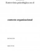 Cartel Entrevista Organizacional