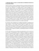 COMENTARIO SOBRE LA LECTURA: “LOS RESULTADOS DEL APRENDIZAJE POR NIVELES EN LA EDUCACIÓN SUPERIOR”