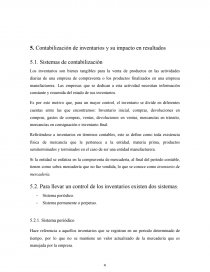 Contabilización de inventarios y su impacto en resultados. Página 4