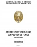 SIGNOS DE PUNTUACIÓN EN LA COMPOSICIÓN DE TEXTOS