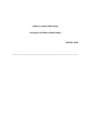 Gobierno y Gestión Pública Estatal . Formulación de Políticas y Gestión Pública