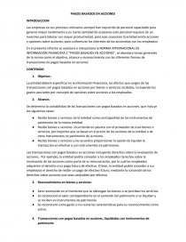PAGOS BASADOS EN ACCIONES. Página 1