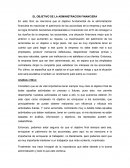 REPORTE DE EL OBJETIVO DE LA ADMINISTRACIÓN FINANCIERA
