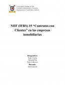 NIIF (IFRS) 15 “Contratos con Clientes” en las empresas inmobiliarias