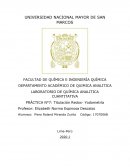 LABORATORIO DE QUÍMICA ANALITICA CUANTITATIVA PRÁCTICA N°7: Titulación Redox- Yodometría