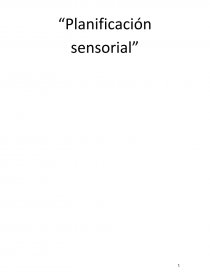 Planificación sensorial. Página 1