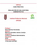 CASO PRÁCTICO: REALIZACIÓN DE UNA AUDITORIA ADMINISTRATIVA