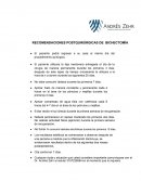 RECOMENDACIONES POSTQUIRÚRGICAS DE BICHECTOMÍA