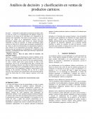Análisis de decisión y clasificación en ventas de productos carnicos