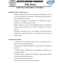 COMUNICACIÓN ORAL Y ESCRITA PROPÓSITO DE LAS PRÁCTICAS. Página 1