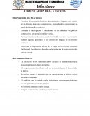 COMUNICACIÓN ORAL Y ESCRITA PROPÓSITO DE LAS PRÁCTICAS
