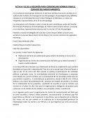 Acta de la reunión para consensuar normas para el cuidado del medio ambiente