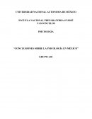 Conclusiones sobre la psicología en México