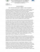 ENSAYO CRÍTICO CIEN AÑOS DE SOLEDAD DE GABRIEL GARCÍA MARQUÉZ