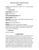 ENSAYO DEL LIBRO “EL MUNDO DE SOFIA”