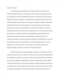 Ensayo sobre Cartera de Proyectos. Página 1