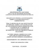 ELABORACIÓN DE UNA INVESTIGACIÓN DE MERCADO, SOBRE LA SITUACIÓN ACTUAL DE LAS DIFERENTES ÁREAS ADMINISTRATIVAS Y DOCENTES DE LA CARRERA DE LICENCIATURA EN SISTEMAS DE INFORMACIÓN