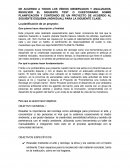 Contabilidad. La planificación de un proyecto