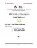 GESTION DEL CAPITAL HUMANO FABRITRADE S.A.C