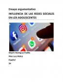 INFLUENCIA DE LAS REDES SOCIALES EN LOS ADOLESCENTES