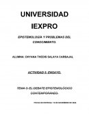 EL DEBATE EPISTEMOLÓGICO CONTEMPORÁNEO