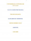 PSICOPATOLOGÍA GLOSARIO DE TERMINOS