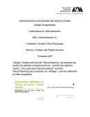 Síntesis del artículo “Benchmarking, herramienta de control de calidad y mejora continua”, opinión del capítulo cuarto “