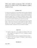 Sensor analógico de temperatura LM35 y LCD 1602A en grados K en un rango de 273,15 a 323.15 codificado en Arduino y simulado en Proteus