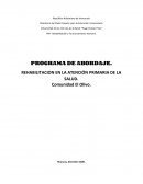 PROGRAMA DE ABORDAJE. REHABILITACION EN LA ATENCIÓN PRIMARIA DE LA SALUD