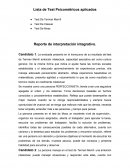 Lista de Test Psicométricos aplicados