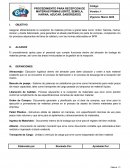 PROCEDIMIENTO DE RECEPCION DE MATERIAS PRIMAS