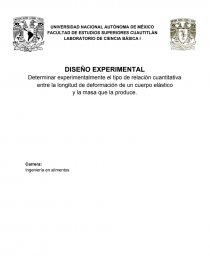 LABORATORIO DE CIENCIA BÁSICA I DISEÑO EXPERIMENTAL. Página 1